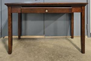 lot 399 image: Wooden Writing Desk with Single Drawer