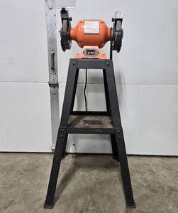 lot 440 image: Central Machinery 6 Bench Grinder on Heavy-Duty Stand - untested