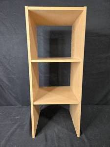 lot 396 image: Wooden 3-Shelf Storage Unit
