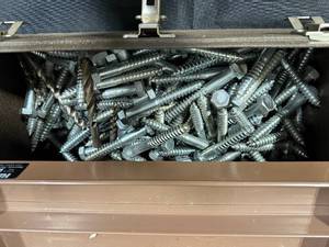 lot 465 image: Storage Box with Assortment of Hex Bolts