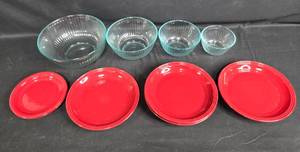 lot 500 image: Lot of Various Dinner Plates, Glass Bowls and More