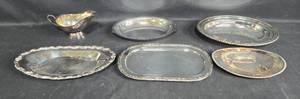 lot 511 image: Collection of Vintage Silver-Plated Serving Dishes