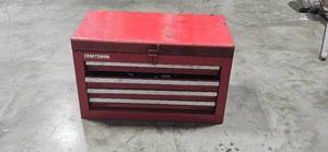 lot 489 image: Craftsman Red Tool Chest with Assorted Tools