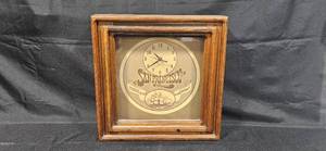 lot 514 image: Vintage Wooden Wall Clock with San Francisco Design