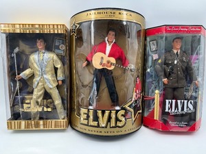lot 41 image: Collection of 3 Elvis Presley Collectible Barbie Dolls