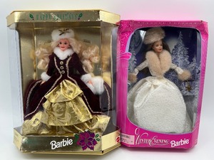lot 77 image: Set of 2 Special Edition Barbie Dolls - Happy Holidays & Winter Evening