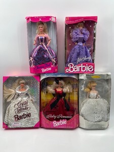lot 82 image: Collection of 5 Special Edition Barbie Dolls in Original Packaging