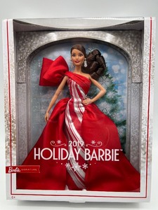 lot 127 image: 2019 Holiday Barbie Doll in Festive Red Gown