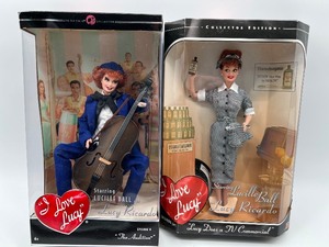 lot 145 image: Set of 2 I Love Lucy Barbie Collector Edition Dolls