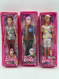 lot 165 image: Set of 3 Barbie Ken Fashionista Dolls in Original Boxes