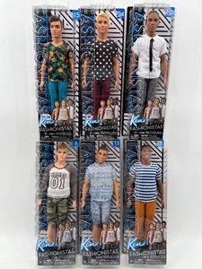lot 172 image: Collection of 6 Ken Fashionistas Dolls Assortment