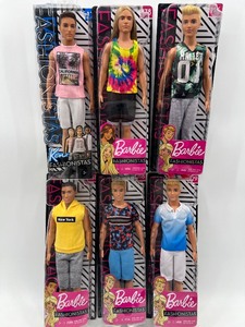lot 173 image: Set of 6 Barbie Ken Fashionistas Dolls