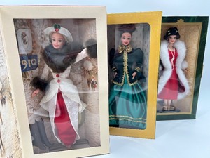 lot 178 image: Set of 3 Special Edition Barbie Dolls - Holiday Collection