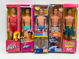 lot 180 image: Collection of 5 Ken Dolls - Beach and Vacation Themes