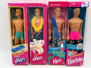 lot 181 image: Collection of 4 Vintage Ken Barbie Dolls in Original Boxes