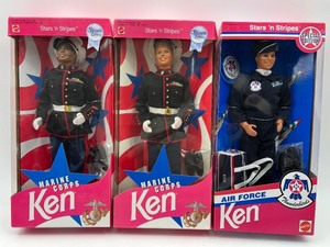 lot 184 image: Set of 3 Special Edition Stars n Stripes Ken Dolls