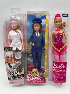 lot 185 image: Set of 3 Barbie Dolls - Baker, Pilot, Ballerina