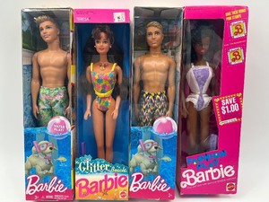 lot 192 image: Set of 4 Barbie Beach Dolls in Original Packaging