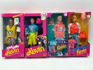 lot 212 image: Set of 4 Mattel Kevin Dolls - Pet Pals and Basketball Themes