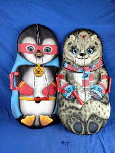 lot 118 image: 2 Snow Buddy Sno-Storm 36 Kiddy Sled with Tow Rope and Handles