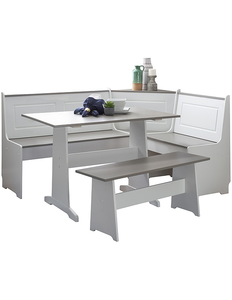 lot 126 image: Linon Ardmore Corner Breakfast Nook - White