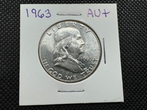 1963 AU Franklin Half Dollar