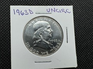 1963 D Uncirculated Franklin Half Dollar