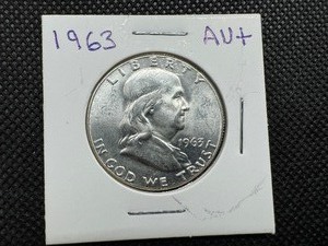1963 AU Franklin Half Dollar