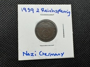 1939 Nazi German 2 Reichspfennig
