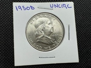 1950 D Uncirculated Franklin Half Dollar, Better Date