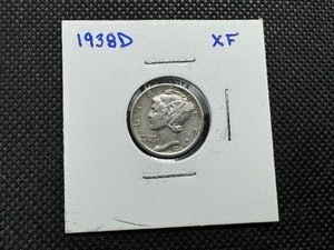 1938 D XF Mercury Dime