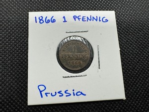 1866 Prussian 1 Pfennig