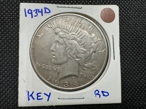 1934 D Key Date Peace Dollar