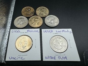 1979 P SBA Wide Rim with Six Dollar Coins, Rarer SBA. Only 100K Mintage