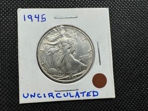 1945 Uncirculated Walking Liberty Half