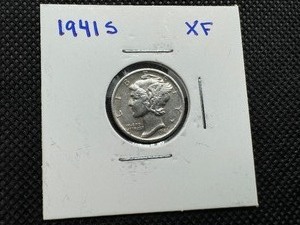 1941 S XF Mercury Dime