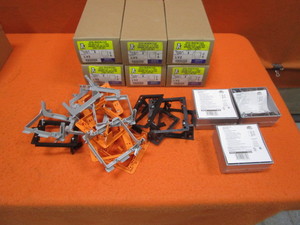 lot 40 image: (46) Device Mounting Plates (3) Alum Electrical Boxes