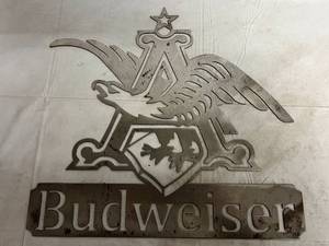 Budweiser Laser Cut Metal Sign