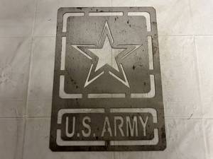 U.S. Army Laser Cut Metal Sign
