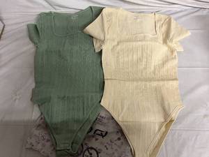 2 Packs of OQQ Women Body Suit Shirts - Large