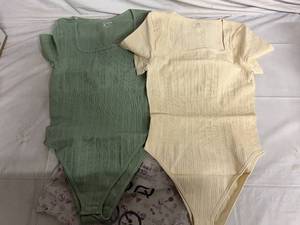 2 Packs of OQQ Women Body Suit Shirts - Large
