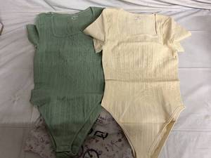 2 Packs of OQQ Women Body Suit Shirts - Large