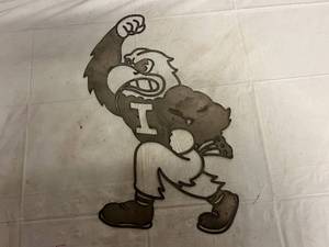 Iowa Hawkeyes Alternate Logo Laser Cut Metal Sign