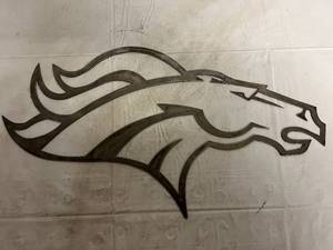 Denver Broncos Laser Cut Metal Sign