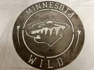 Minnesota Wild Laser Cut Metal Sign