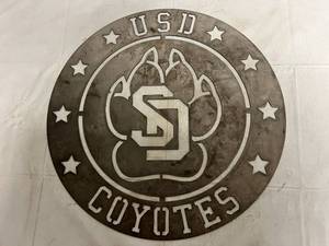 USD Coyotes Laser Cut Metal Sign