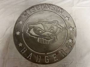 Wisconsin Badgers Laser Cut Metal Sign