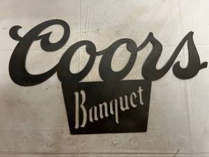 Coors Banquet Laser Cut Metal Sign