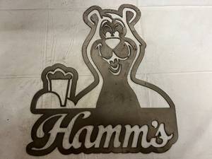 Hamms Laser Cut Metal Sign