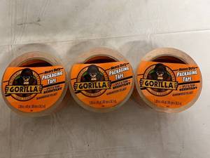 3 Rolls of Gorilla Heavy Duty Packaging Tape
